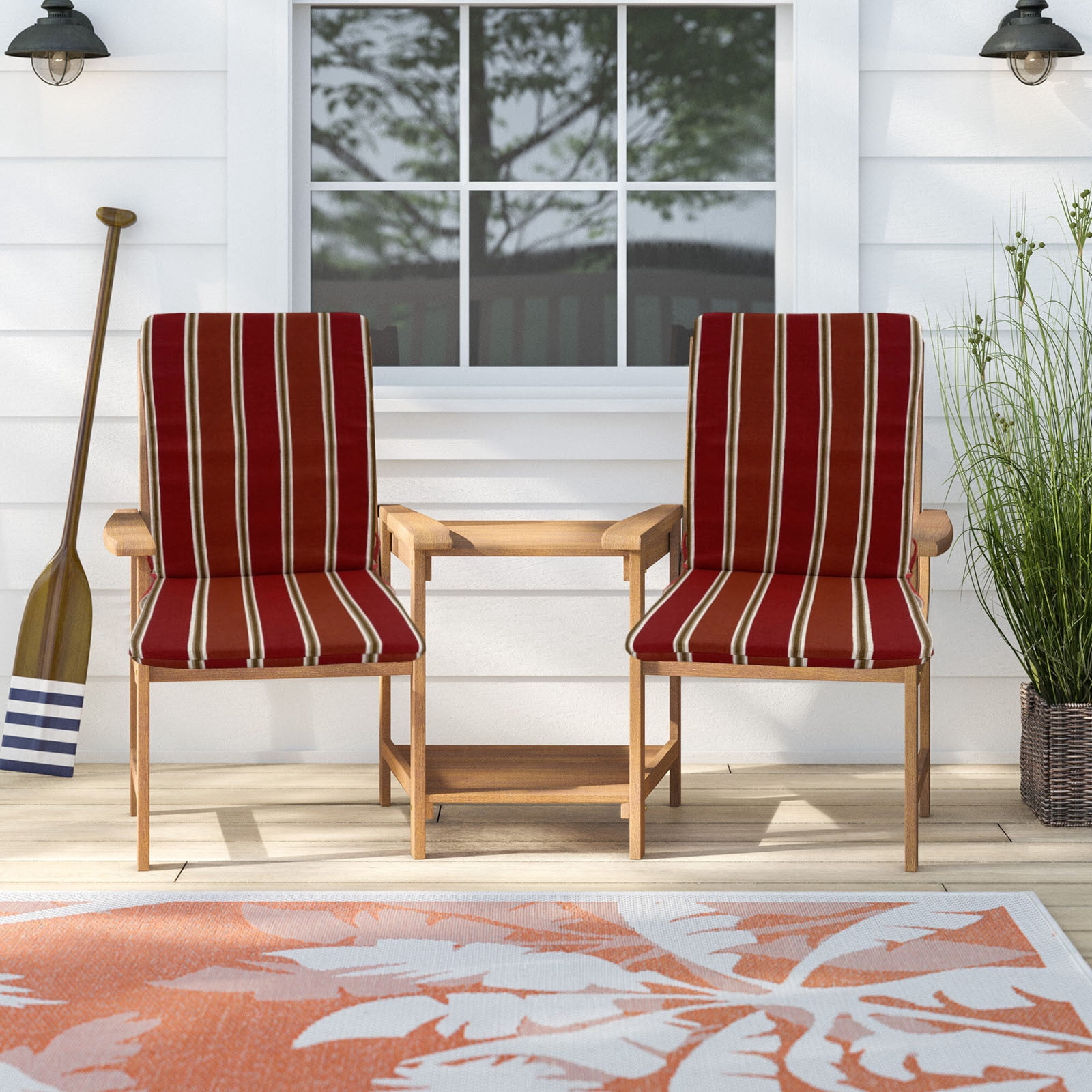 18x18 Inch Outdoor Chair Cushions – Weatherproof Square Patio Seat Pads with Thick Padding, Water & Fade Resistant for Dining Chairs, Rockers & Porch Furniture