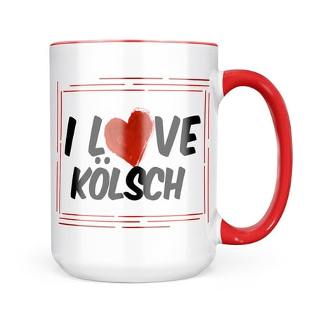 

Neonblond I Love Klsch Beer Mug gift for Coffee Tea lovers