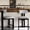 Black+ Gray, variant on 26.5" Round Low Back Stools with White Seat / Sturdy and Elegant for Indoor Use