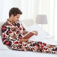 thumbnail image 6 of Balery record lips Skull Pattern Pajama Sets for Men Long Sleeve 2 Piece Sleepwear Loungewear Sets Soft PJ's with Pockets Long Sleeve Comfy Pj Sets-X-Large, 6 of 7