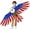 71"American Flag, variant on Bald Eagle Kite for Adults and Kids, Huge Eagle Kites, Easy to Fly Hawk Kites for Boys, Single Line Kite for Beach Trip