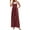 Wine, variant on Linen Jumpsuits For Women Summer Casual With Pockets Romper Strap Solid Playsuit Button Long Jumpsuit Overalls For Holiday Vacation Beach S-Xxl