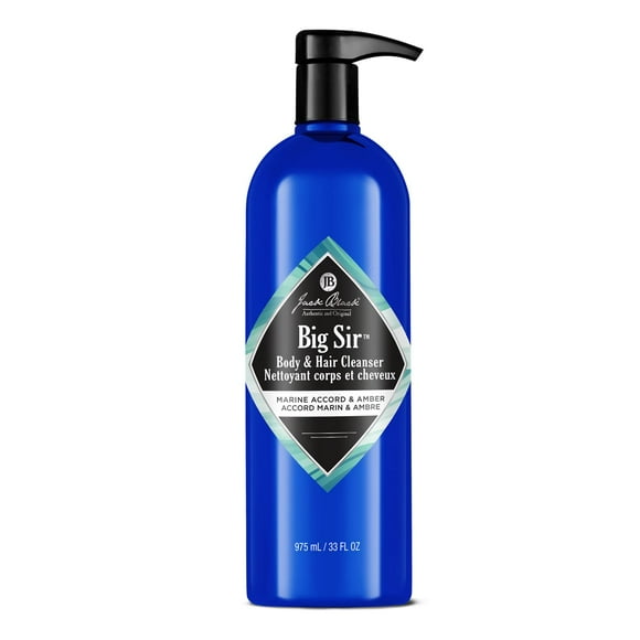 Jack Black Big Sir Hair & Body Cleanser, 33 Fl Oz â?? Marine Accord & Amber - Menâ??s Body Wash, Shampoo Wash, Dual-Purpose Menâ??s Cleanser, Wash Away Dirt & Sweat