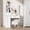 white1, variant on Dapmiu Wooden Dressing Table European Style, LED Light Mirror with 4 Drawers & 6 Open Shelves, Easy Assembly Vanity Desk (31.5"x15.75"x53.94")
