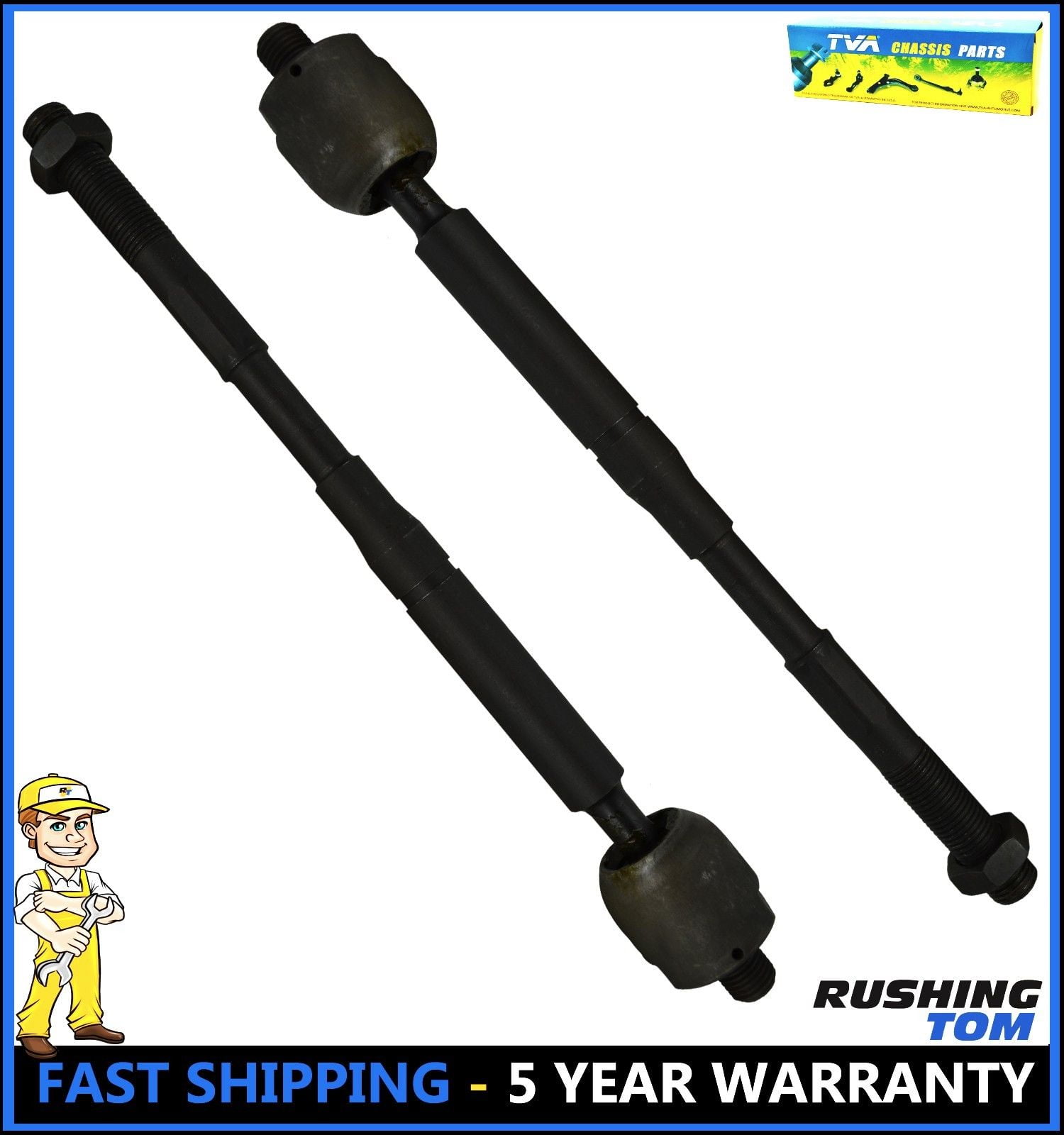 2 Left Driver Passenger Rack Inner Tie Rod for Toyota Corolla 20032008