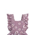 thumbnail image 3 of Franhais Toddler Girls Romper, Floral Top Pleated Crotch Buttons Summer Skirt + Headband 0-4 Months, 3 of 8