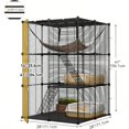thumbnail image 3 of Cat Cage Indoor Cat Enclosures DIY Cat Playpen Metal Kennel With Extra Large Hammock For 12 Cats Ferret Chinchilla Rabbit Small Animals, 3 of 9