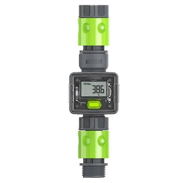 Digital Water Flow Meter IPX6 Outdoor Garden Hose Water Calculate Consumption Water Flow Rate 3/4in