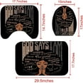 thumbnail image 4 of Black King Queen Bathroom Sets with Shower Curtain and Rugs, African American Couples Shower Curtains with Hooks for Bathroom Decor, Black Man Woman Fabric Bathroom Shower Curtain Set, 4 of 7