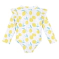thumbnail image 2 of Gerber traje de baño niña UPF 50+ cierre frontal blanco limones 2 a 5 años, 2 of 5