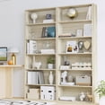 thumbnail image 4 of IRONCK Bookshelves and Bookcases Set of 2 Floor Standing 6 Tiers Display Storage Shelves 70 in Tall Bookcase Home Decor Furniture for Home Office, Living Room, Bed Room, 4 of 14