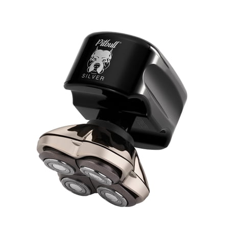 skull shaver pitbull silver pro: electric head shaver for men, wet & dry bald head shaver with ergonomic design - perfect grooming kit & gift for men