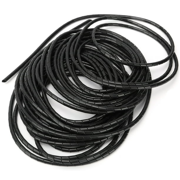 Black Spiral Cable Organizer 4 meters 12mm Collects Order Decor Organizes