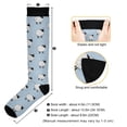 thumbnail image 3 of FORMRS Womens Knee High Socks Casual Long Thick Travel Daily Wear, 2 Pairs, Blue Sheep Pattern, 3 of 6