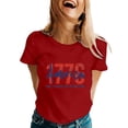 thumbnail image 2 of Independence Day T Shirts for Women Summer Casual Short Sleeve Crewneck America 1776 Graphic Tees Patriotic Tshirts, 2 of 5