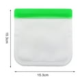 thumbnail image 2 of Sustainable Food Storage Bag Reusable Transparent Fresh-keeping Bag Double Zipper Sealed Bag Leakproof Sandwich Bag Washable Food Storage Container, 2 of 8