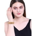 thumbnail image 4 of Efulgenz Beaded Bangles Faux Pearl Antique Boho Kundan Bangle Crystal Bracelet Bridal Wedding Party Statement Jewelry for Women (2 Pcs) Size 2.4, 4 of 6