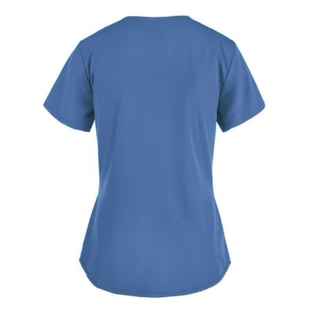 

CYMMPU Short Sleeve Scrub_Tops Clearance Women s Retro Love Heart Printed Summer Tunic Fashion Nurse Valentine s Day Uniform Workwear V-Neck Working Uniform Shirts Trendy Clothing Blue S