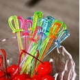 thumbnail image 2 of Palillos de plástico para espada, palillos de dientes para alimentos, tenedor de frutas, palitos de cóctel, multicolor, 600 unidades, 3,35 pulgadas Namotu HMYH659, 2 of 6