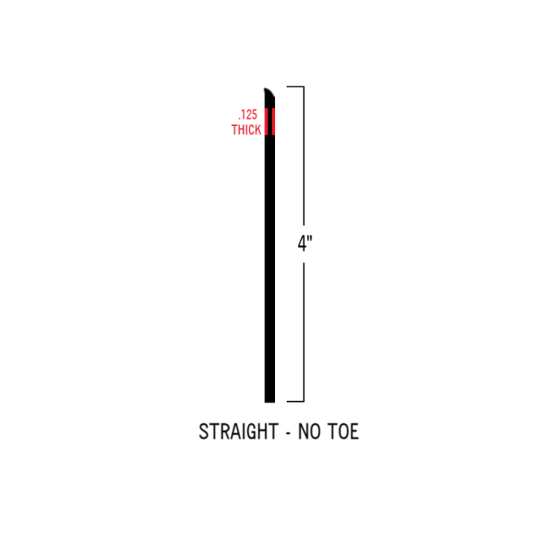 Johnsonite Johnsonite Rubber Cove Base 4" High x .125" Gauge x 4' Long Choose Color