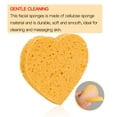 thumbnail image 4 of Piel limpiadora Esponja Limpie profunda celulosa Esponja Facial Esponja en forma de corazón Cara de limpieza Esponjas Spongas Suave Exfoliante Almohadillas Amarillo Paquete de 10 Speravity CE001648-02, 4 of 7