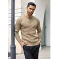 thumbnail image 6 of COOFANDY Mens Knit Sweater Casual Henley Shirts Long Sleeve Pullover Sweater Button Down Shirts Fall Tops, 6 of 8