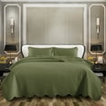thumbnail image 2 of IR Imperial Rooms 2 Piece Microfiber Quilt Reversible Kids Bedding Soft 1 Bedspread & 1 Pillow Shams Olive Green Twin, 2 of 12