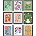 thumbnail image 2 of PixonSign Framed Canvas Print Wall Art Set - Colorful Vibrant Wildflowers Forest Plant Poster Art - Set of 9 Nature Wilderness Garden Floral Botanical Wall Décor for Living Room - 8"x10" Black, 2 of 5