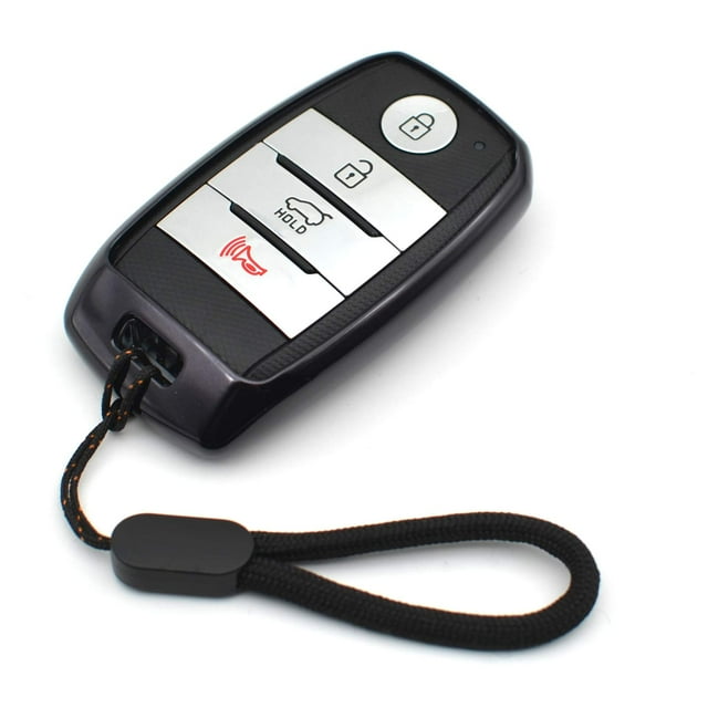 Compatible avec Kia Forte Koup Optima Rio Sedona Sorento Soul Ev Sportage Niro Forte5 Étui à Clés Tpu Noir Support Télécommande Protection de Peau Sans Clés Accessoires, Ne Convient Pas pour Flip Key