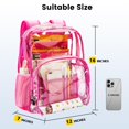thumbnail image 2 of Mochila Vorspack de PVC transparente, resistente, rosa, 2 of 6