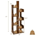 thumbnail image 3 of Giantex 8-Tier Bookshelf, Display Shelf & Multipurpose Storage Shelf, Space-Saving Bookcase, Storage Holder Rack for Home/Office, Brown, 3 of 6