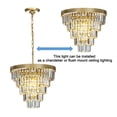 thumbnail image 6 of 4-Light 16" Glam Tierd Chandelier With Crystal Accents, 6 of 14