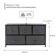 thumbnail image 4 of Simplify Adult  5 Drawer Storage Dresser in Grey, 4 of 9