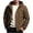 Coffee #022, variant on Mens Rain Jacket Waterproof with Hooded Hiking Coat | Zip Pockets Windbreaker,Fishing,Active Performance Shell Jackets, M