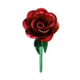 thumbnail image 2 of Ramo de flores artificiales de metal con rosas para Acción de Gracias Rojo, 2 of 9