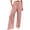 #05Light pink, variant on Wide Leg Linen Pants Women Summer High Waisted Boho Beach Flowy Pant Casual Vacation Outfits Elastic Lounge Trousers Green L