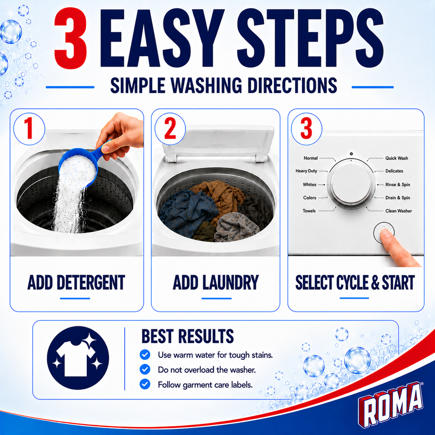 Roma Powder Laundry Detergent, 11.02 lbs photo 4