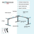 thumbnail image 3 of PROGRESSIVE DESK L en Forme de Bureau Debout 78x72, Coin 3 Hauteur Réglable Bureau Exécutif Électrique - Cerise Foncée, Cadre Gris, 3 of 9