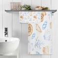 thumbnail image 4 of Coolnut Seashells and Corals Bath Towels with 1 Washcloth, 27"x54" + 12"x12"100% Cotton Bathroom Towels Set, Ultra Absorbent and Super Soft Bath Towel for Hotel, Home, 4 of 6