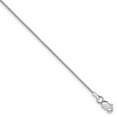 thumbnail image 1 of Solid 14k White Gold 1mm Parisian Wheat Foot Chain Ankle Bracelet Anklet - with Secure Lobster Lock Clasp 10", 1 of 5