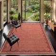 thumbnail image 5 of Nanan 5'x7' Modern BordeOrange Area Rug Natural Solid Rug, Farmhouse Washable Rug Non-Slip Indoor Carpet for Living Room Bedroom Home Office, Brick Orange, 5 of 9