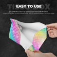 thumbnail image 5 of Lsque Fish Scale Printed Long Tissue Box Cover Holder, Facial Paper Organizer Dispenser,Triangle with Bottom Belt, PVC Leather Decorative Organizer, 5 of 9