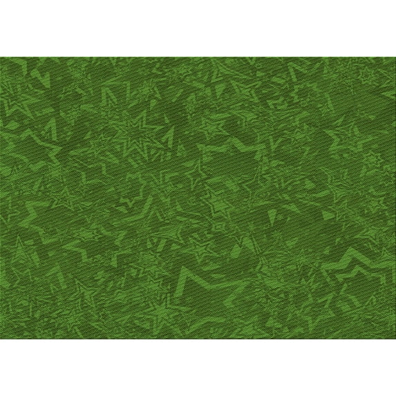 Ahgly Company Indoor Rectangle Patterned Dark Lime Green Area Rugs, 2' x 4'