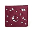 thumbnail image 4 of Women Wallet Velvet Studded Moon Star Card Purse Bifold Wallet Clutch Wallet, 4 of 9