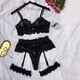 thumbnail image 5 of Gibobby Conjunto de lencería de encaje Ropa Interior Divertida para Mujer, Escote En V Profundo, Encaje Sexy, Vestido Transparente, Vestido para Conjuntos De Lencería(Negro, G), 5 of 5
