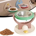 thumbnail image 6 of CHENjy Foldable Floating Pet Feeder, Elevated Anti Tip Bowl with Drill Free Wall Mount Design, Adjustable Feeding Station for Kitchen and Indoor Use, Green, 6 of 6