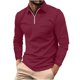 thumbnail image 1 of Blusa y camisa de manga larga con cuello vuelto para hombre, blusa informal de moda con cuello vuelto y manga larga, blusa transpirable, blusa para hombre, 1 of 6