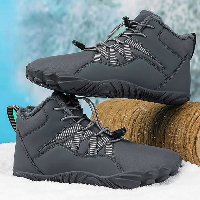 Athletic Boots for Women Women s Flat Ankle Boots Lightweight Strappy Boots Comfy Cotton Shoes Warm Cotton Shoes