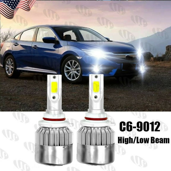 LED Headlight Kits C6-9012 6000K White Hi/Lo Bulbs for Chevy Colorado 2004-2012