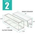 thumbnail image 6 of Sorbus Pull Out Organizer Bins, Clear Stackable Storage Drawers for Cleaning Supplies (2 Pack), 6 of 6